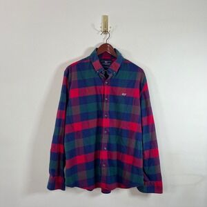 Vineyard Vines Slim Fit Wale Shirt Button Down Buffalo Plaid Mens XL Preppy